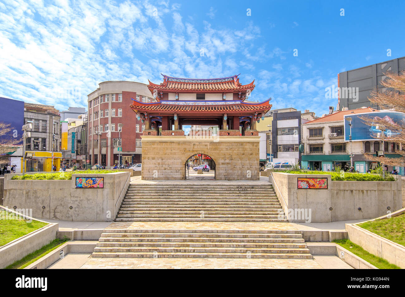 Fassade Blick auf dueng - Männer Tor in Hsinchu, Taiwan Stockfoto