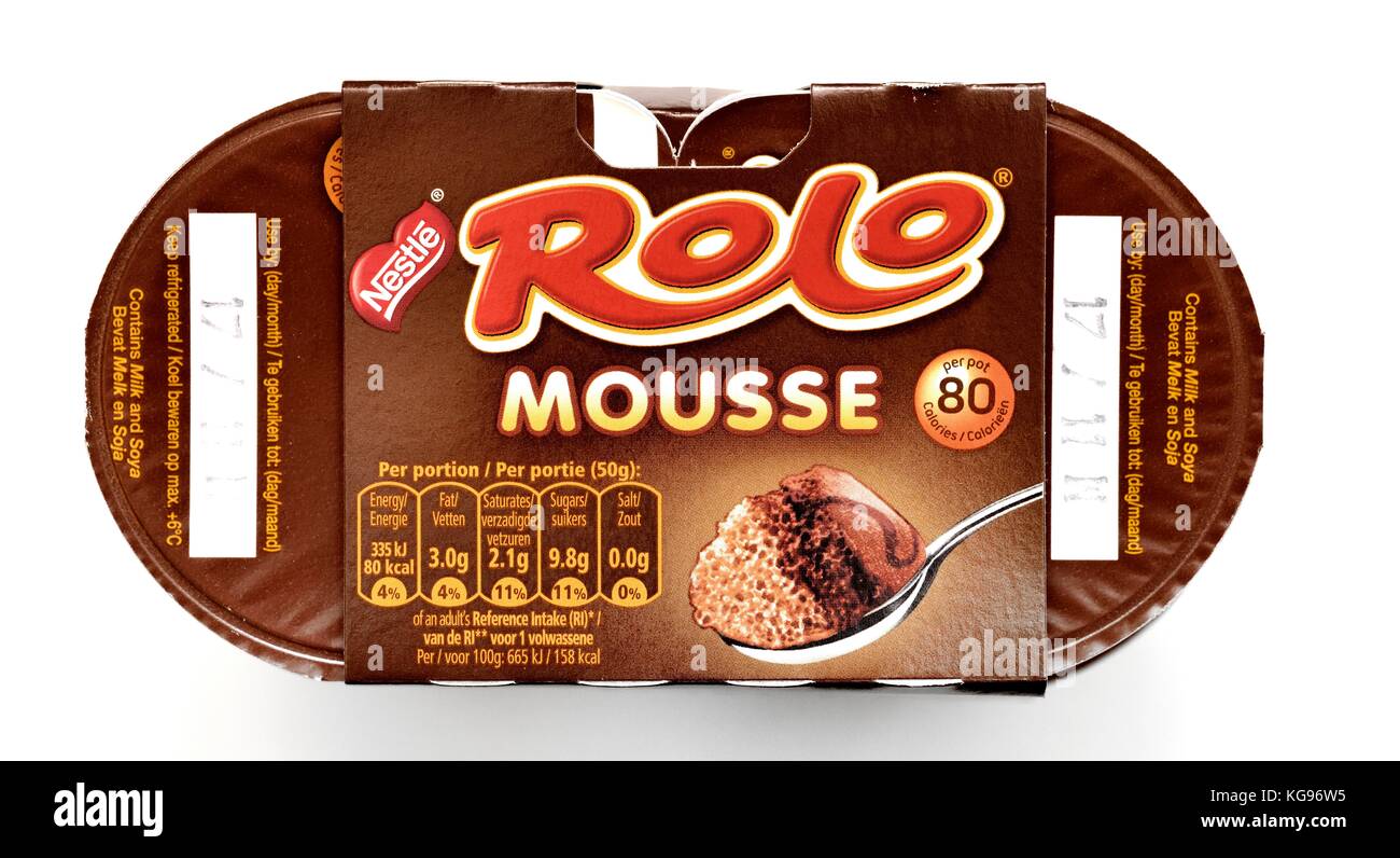 Rolo mousse Dessert Stockfoto