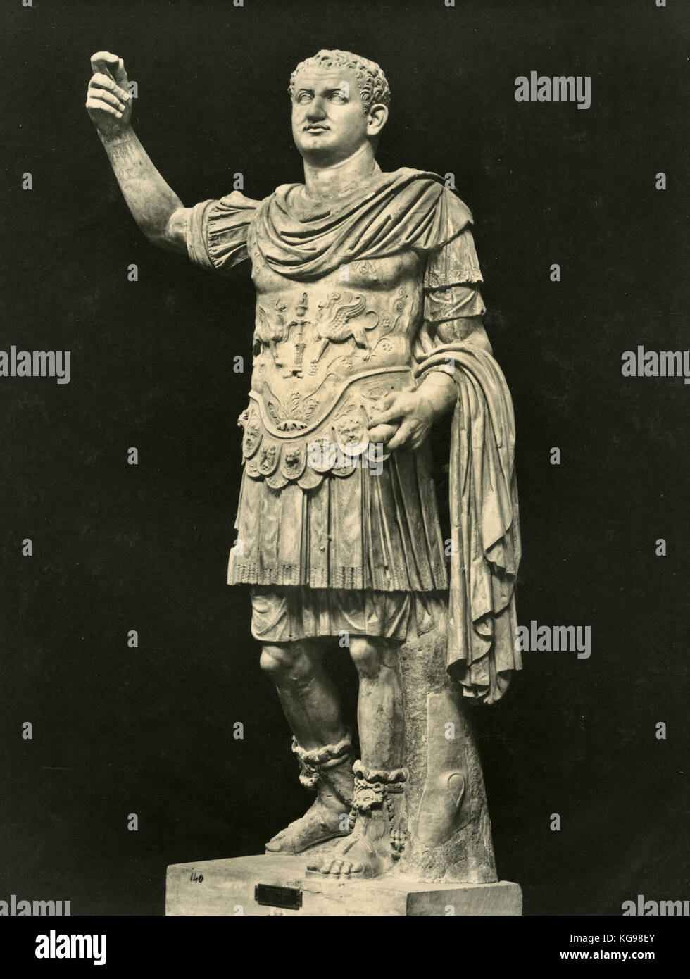 Marmorstatue des Vitellius, Römischer Kaiser Stockfoto