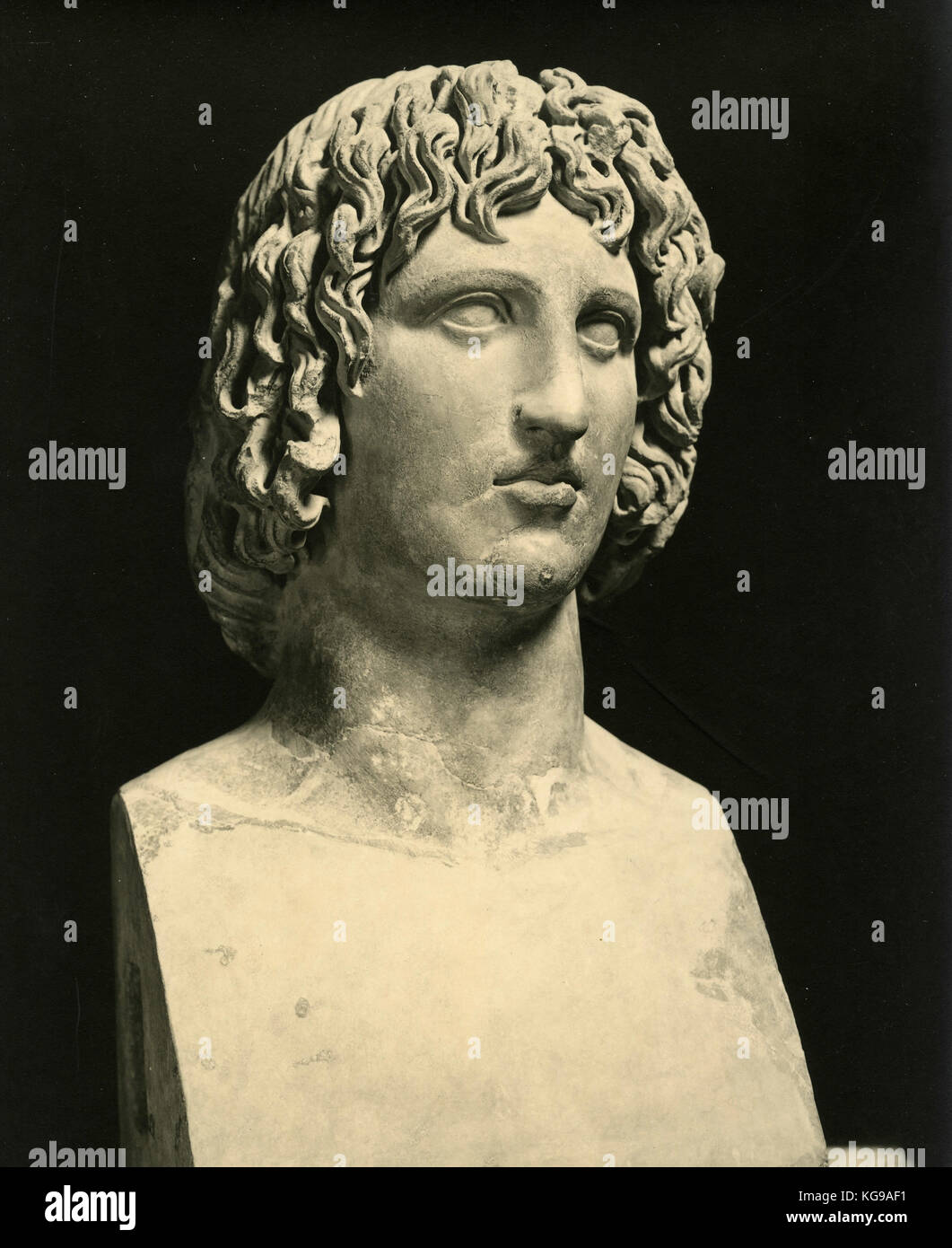 Marmor Kopf Statue von Virgil Stockfoto