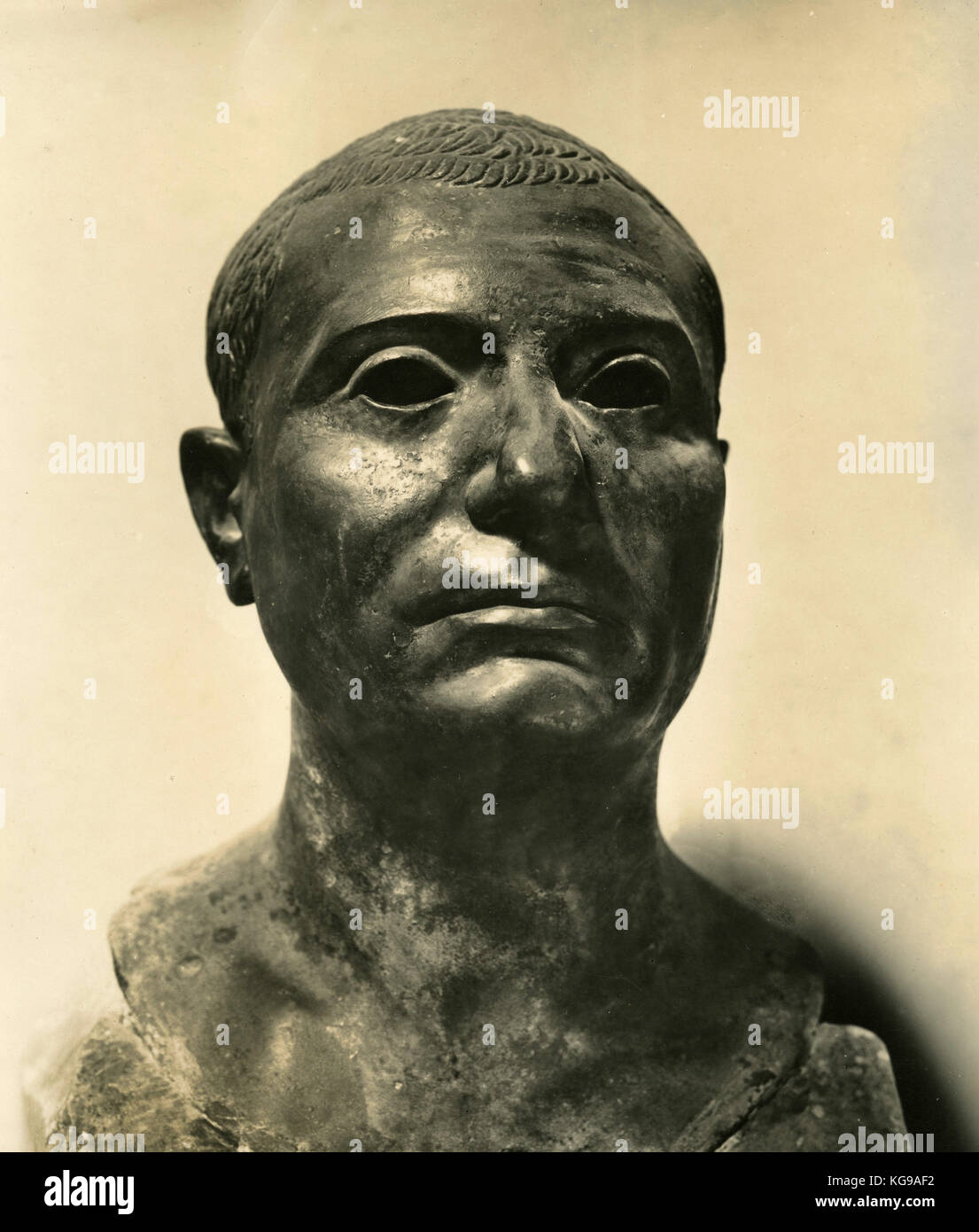 Bronze head Statue von Gaius Norbanus Sorice Stockfoto