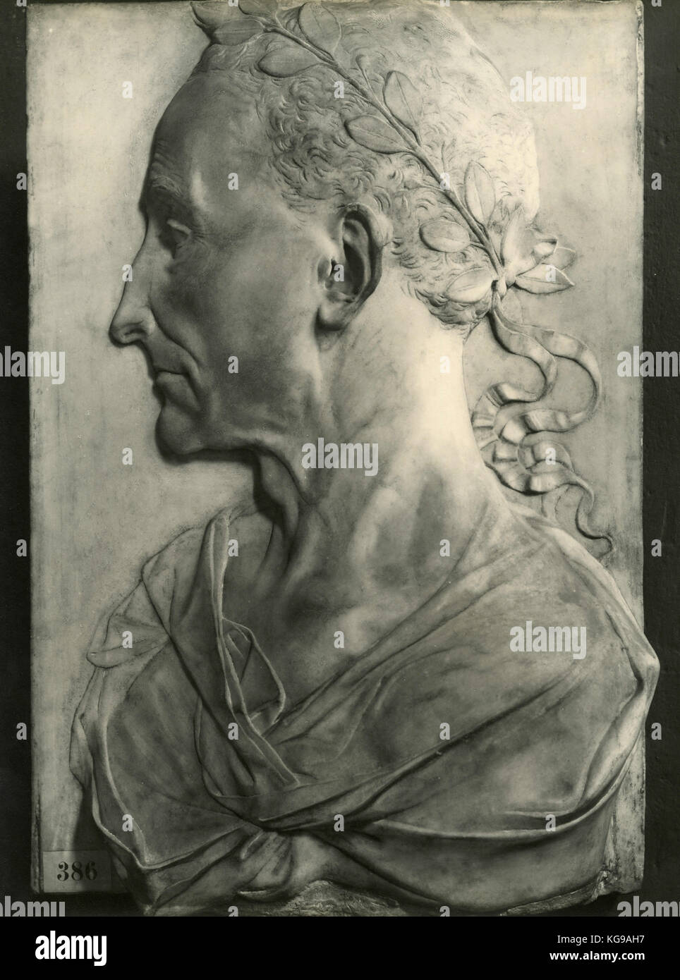 Julius Caesar, Marmor Flachrelief Stockfoto