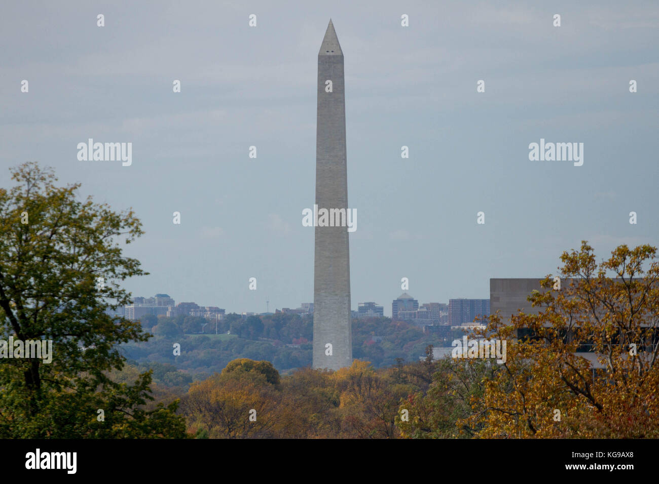Blick auf das Washington Monument in Washington D.C., Freitag, 3. November 2017. Stockfoto