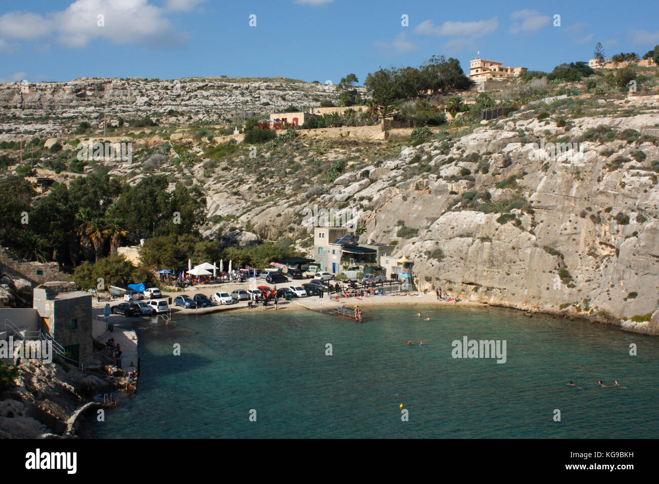 Mittelmeer reisen. Mgarr ix-Xini Strand in Gozo, Malta Stockfoto