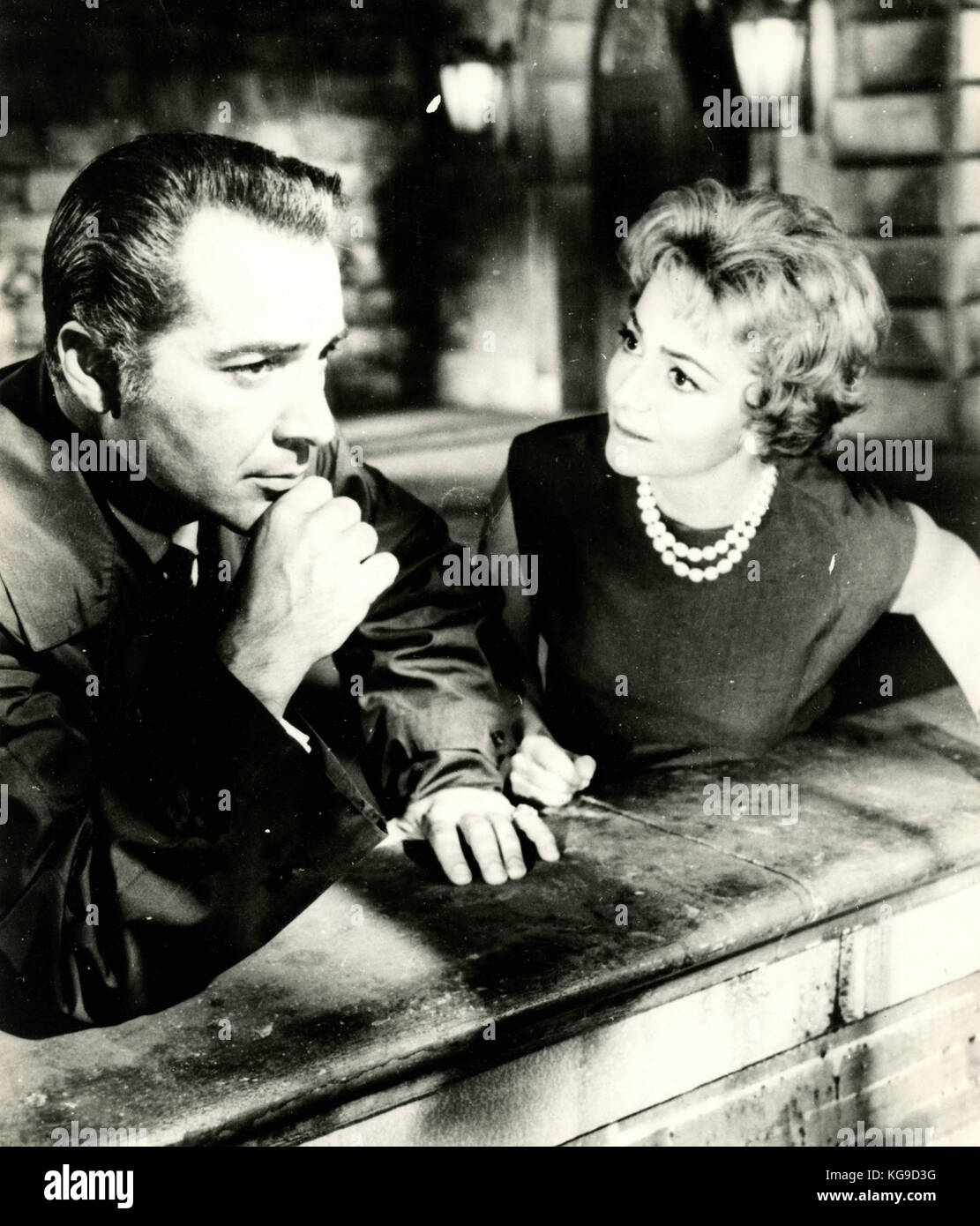 Schauspieler Olivia De Havilland und Rossano Brazzi im Film Licht auf der Piazza, 1962 Stockfoto