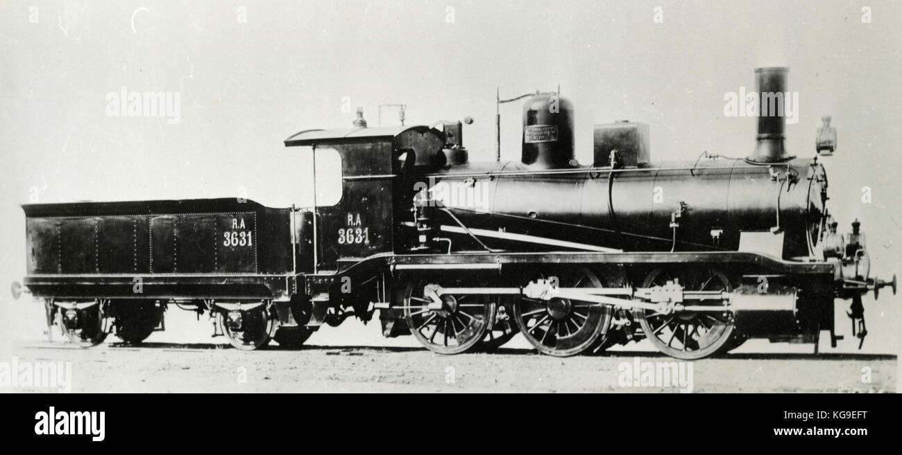 Lokomotive Italienische Eisenbahn Modell 290 Stockfoto