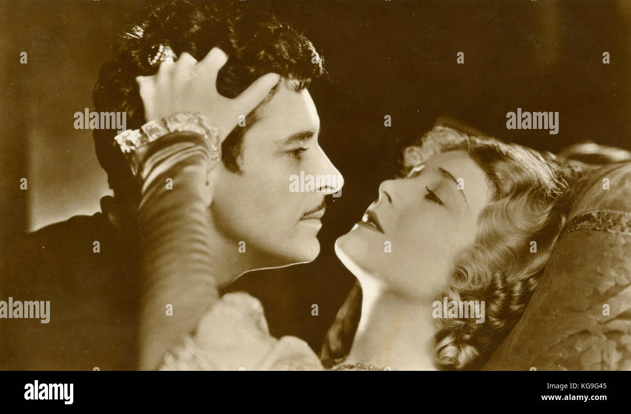 Ronald Colman und Vilma Banky im Film zwei Liebende, 1928 Stockfoto