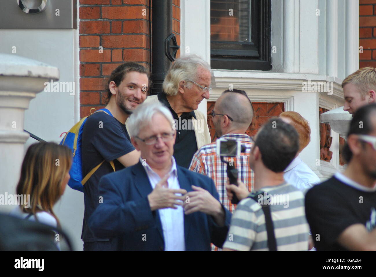 Craig Murray ehemaliger Botschafter in Großbritannien, vor Gericht wegen Verleumdung gegen Jake wallis Simons, er ist ein menschenrechtler Stockfoto