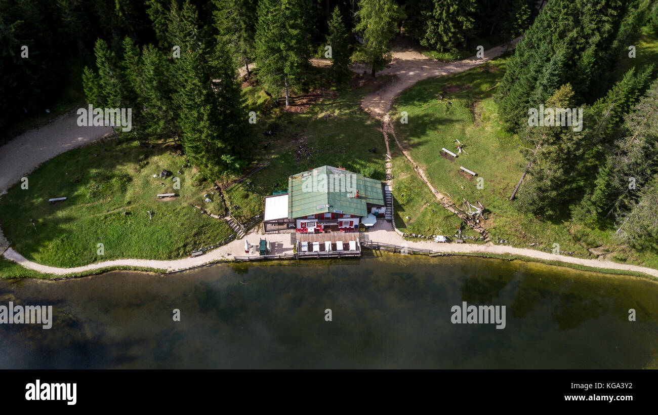 See Ajal. Cortina D'Ampezzo, Dolomiten, Italien Stockfoto