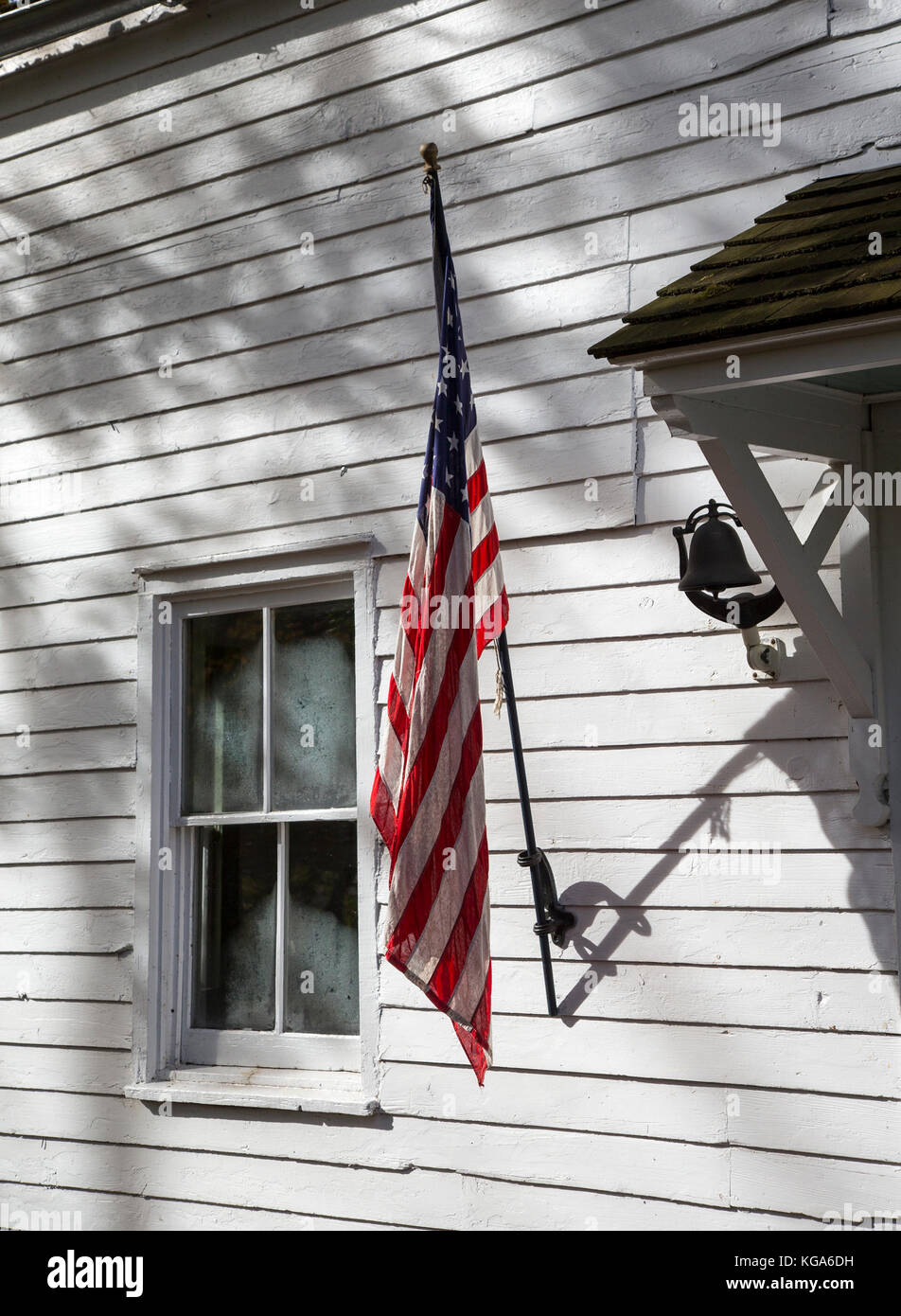 Ein Schulhaus aus dem 19. Jahrhundert an der Hopper - goetschius Haus in Upper Saddle River, New Jersey Stockfoto