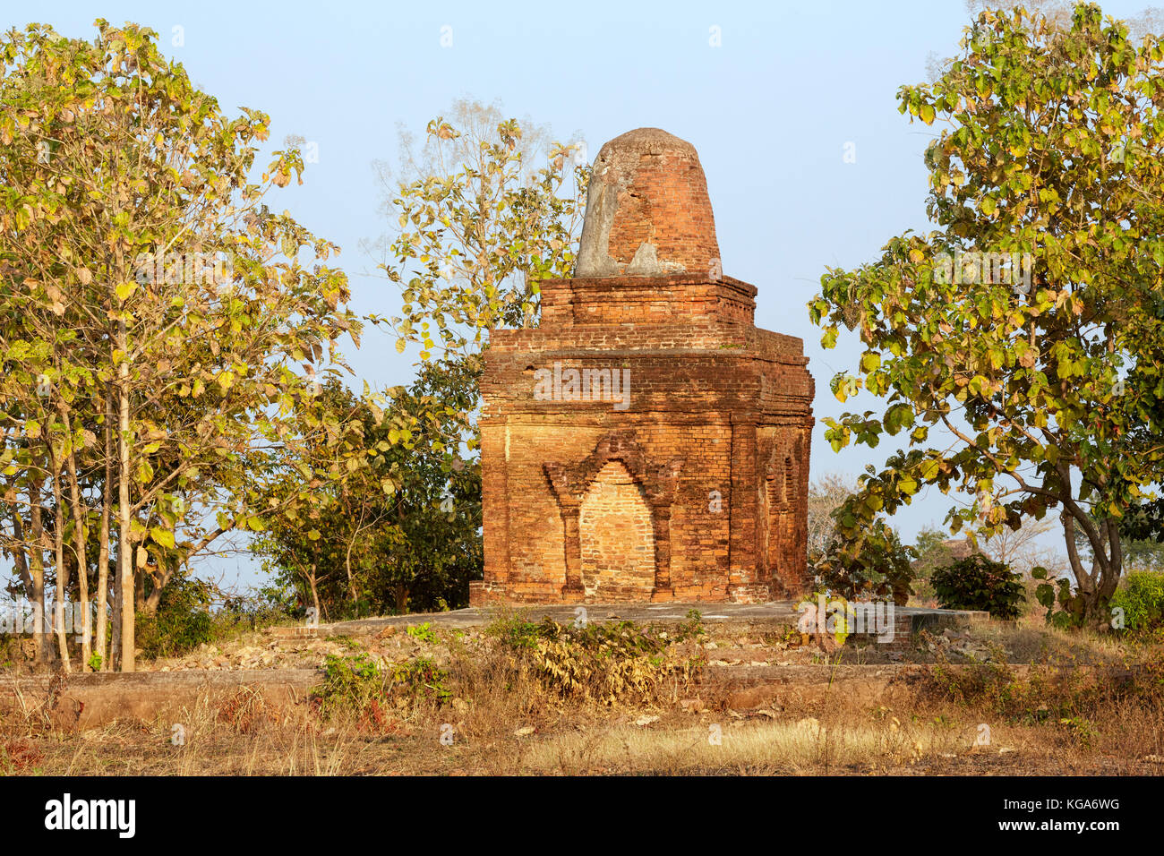 Bei dem Tempel Pagode, Sri Ksetra (Thayekhittaya), Myanmar, Birma, Südostasien Stockfoto