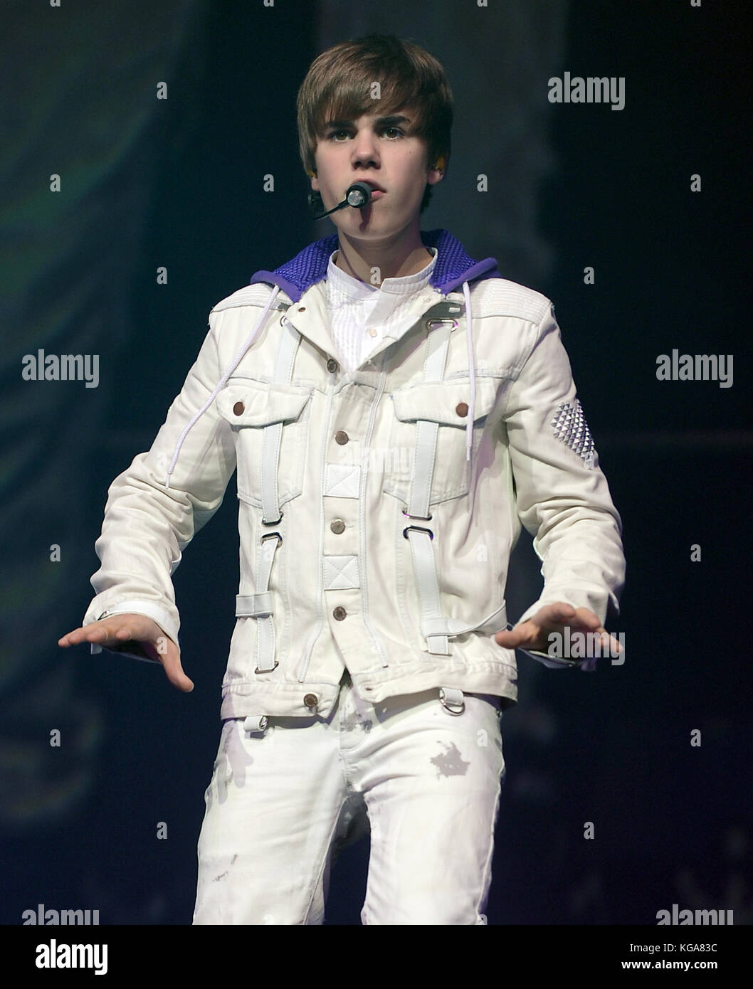 Justin Bieber konzertiert in der American Airlines Arena in Miami Florida. Dezember 2010. Personen: Justin Bieber Kredit: Hoo-Me.com/MediaPunch Stockfoto