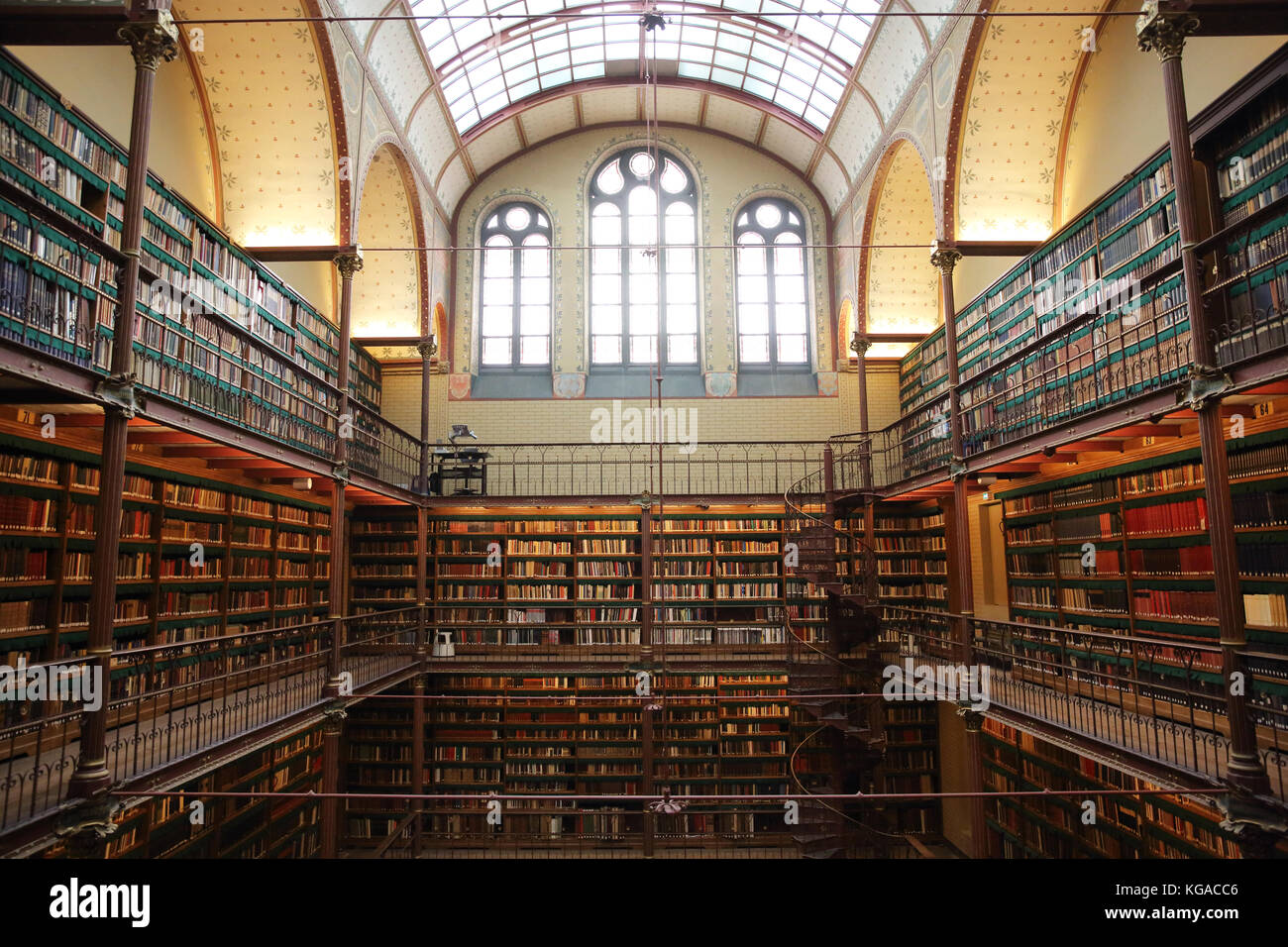 Die Bibliothek in das Rijksmuseum, Kunstgalerie, in Amsterdam, in den Niederlanden Stockfoto