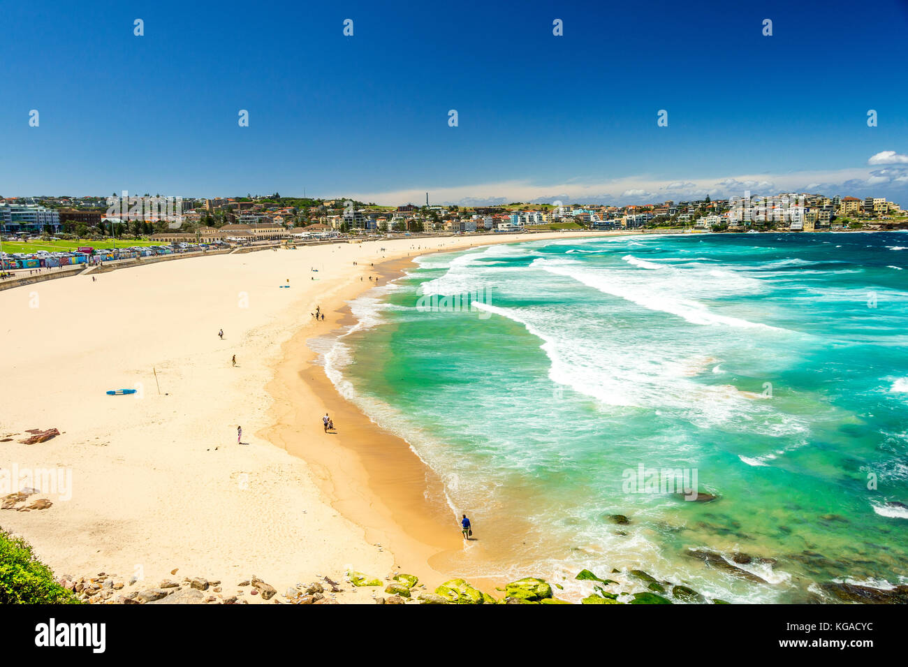 Die legendären Bondi Beach in Sydney, NSW, Australien Stockfoto