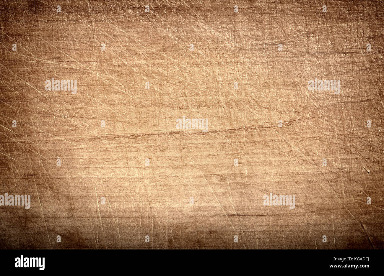 Hellbraun zerkratzte Holz schneiden, Schneidebrett. Holz Textur. Stockfoto