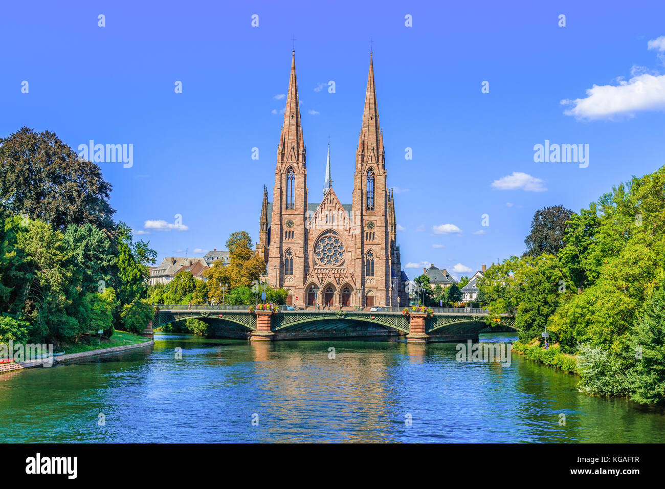 Straßburg, Frankreich. Paulus Kirche in Straßburg. Stockfoto