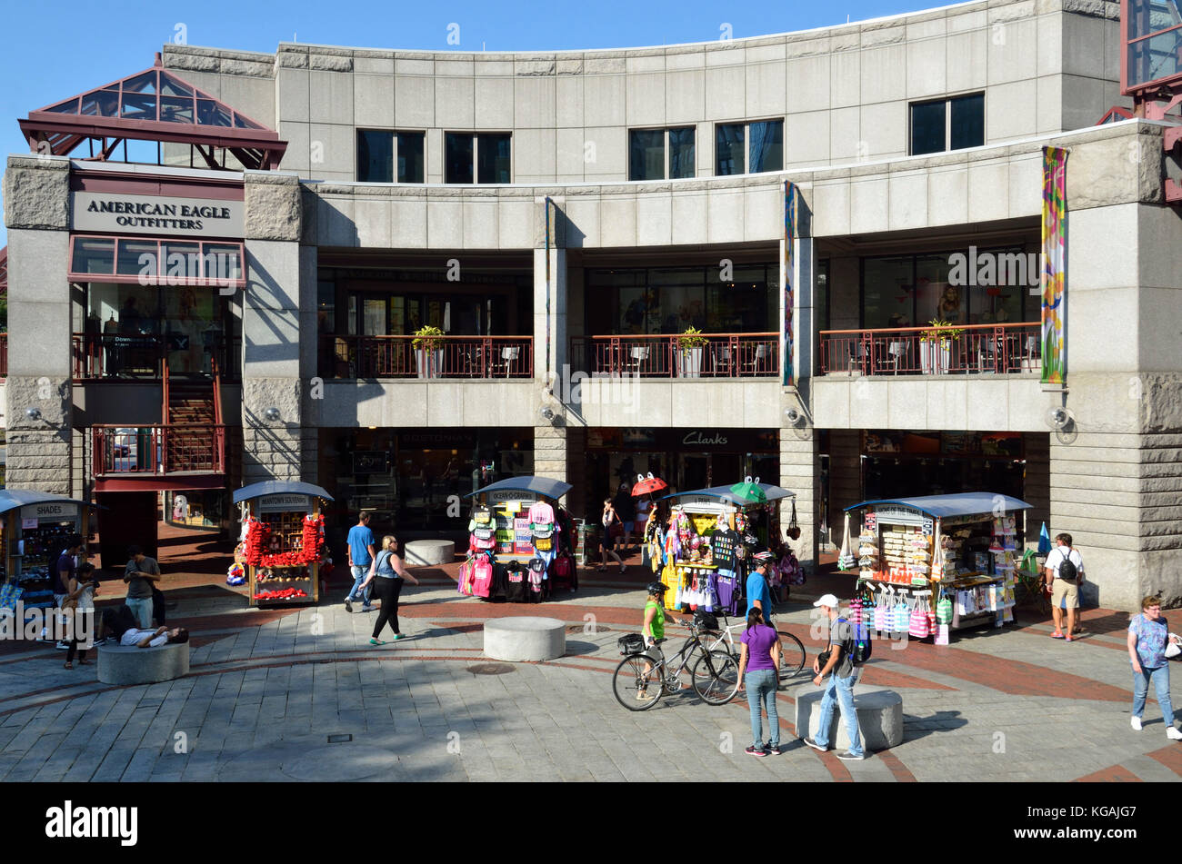 Quincy Marketplace Faneuil Hall Boston Massachusetts eine beliebte Sightseeing und Shopping Destination Stockfoto