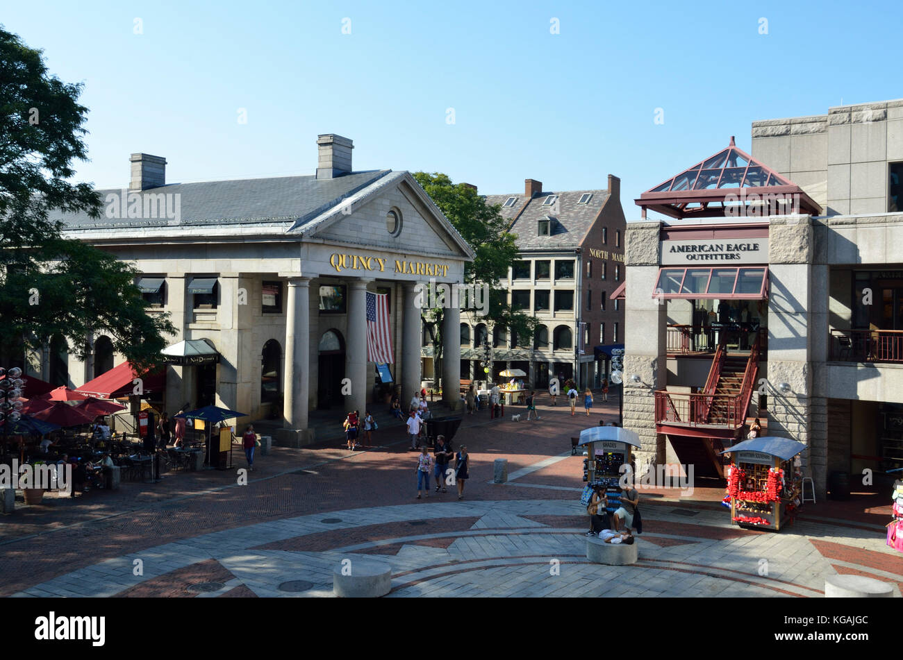 Quincy Market Faneuil Hall Boston, Massachusetts Stockfoto