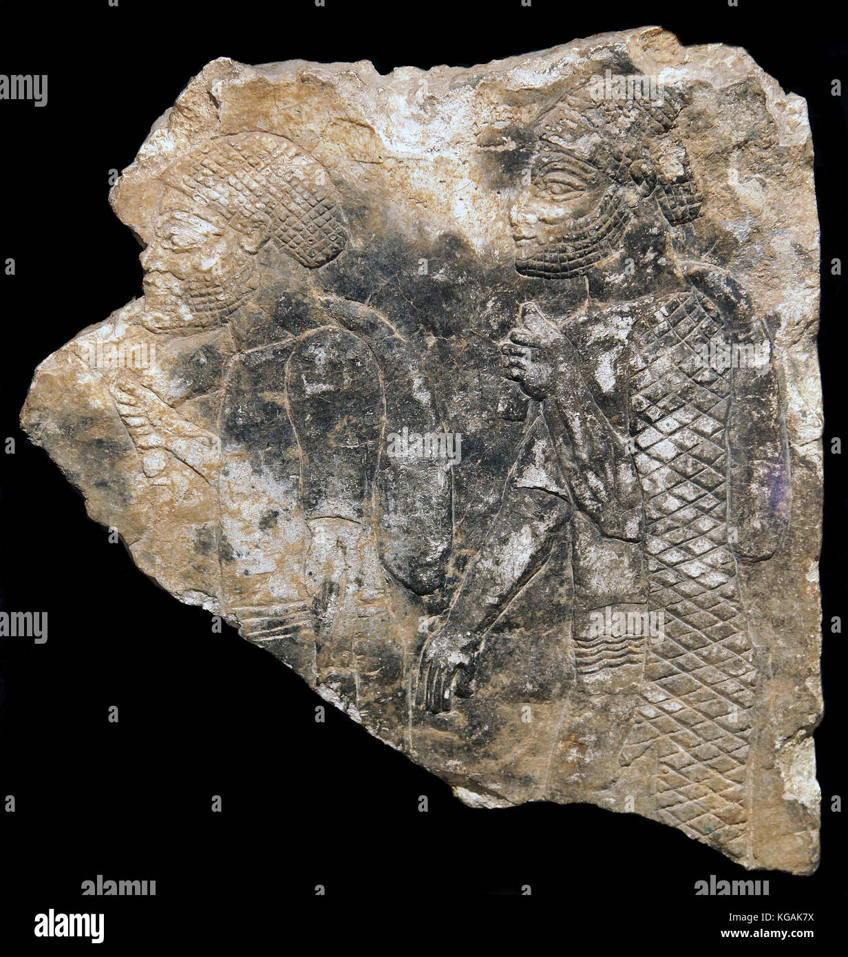 Ninive. Alabaster relief Deportierten angezeigt. 7. Jahrhundert v. Chr. Stockfoto