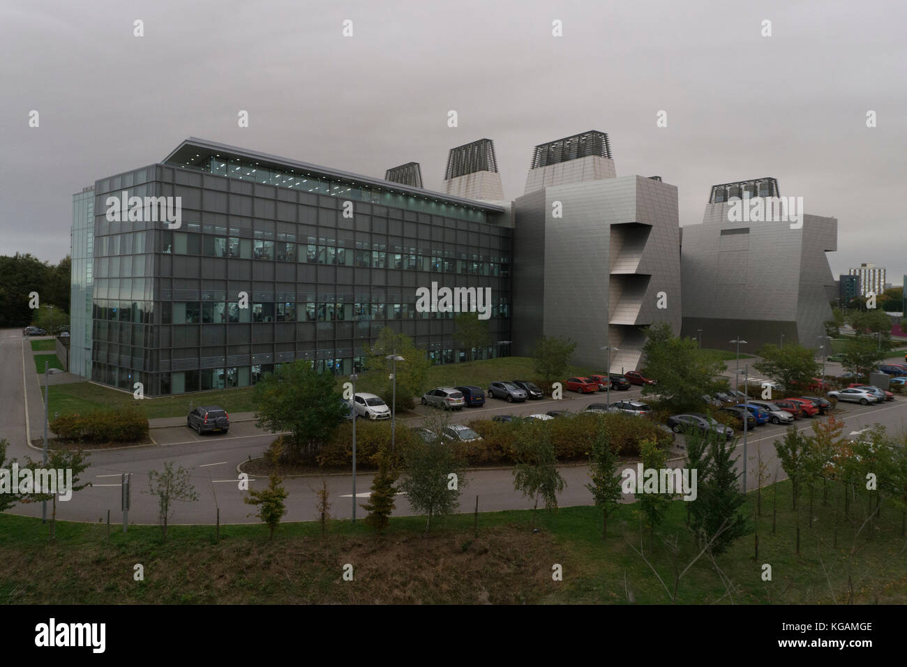 MRC Labor für Molekulare Biologie in der Dämmerung Stockfoto