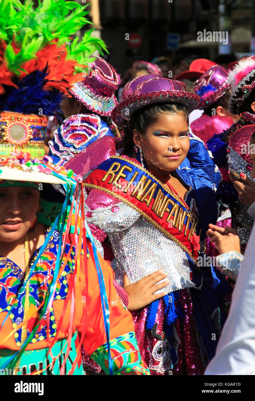 Politische Kundgebung März auf Columbus Day, Fiesta Nacional de España, 12. Oktober 2017, Madrid, Spanien Stockfoto