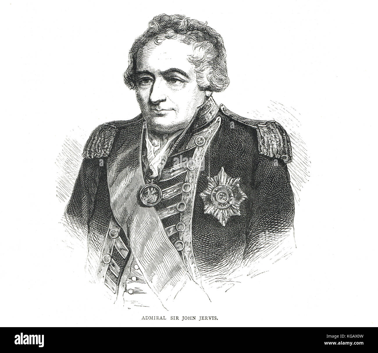 Admiral der Flotte, Sir John Jervis, 1st Earl of St. Vincent, 1735 - 1823 Stockfoto