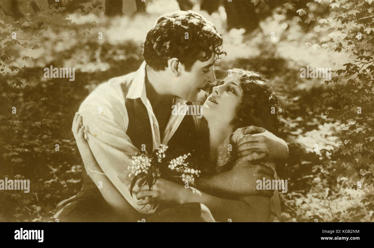 Schauspieler John Gilbert und Norma Shearer in dem Stummfilm Wer, 1924 Stockfoto