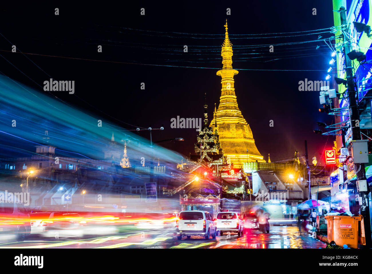 Sule-Pagode in Yangon, Myanmar Stockfoto