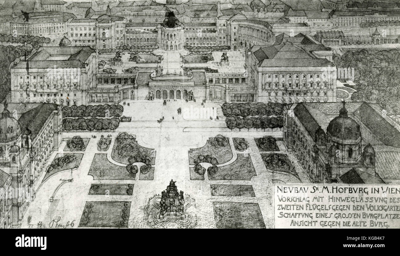 Das alte Wien Karte Stockfoto
