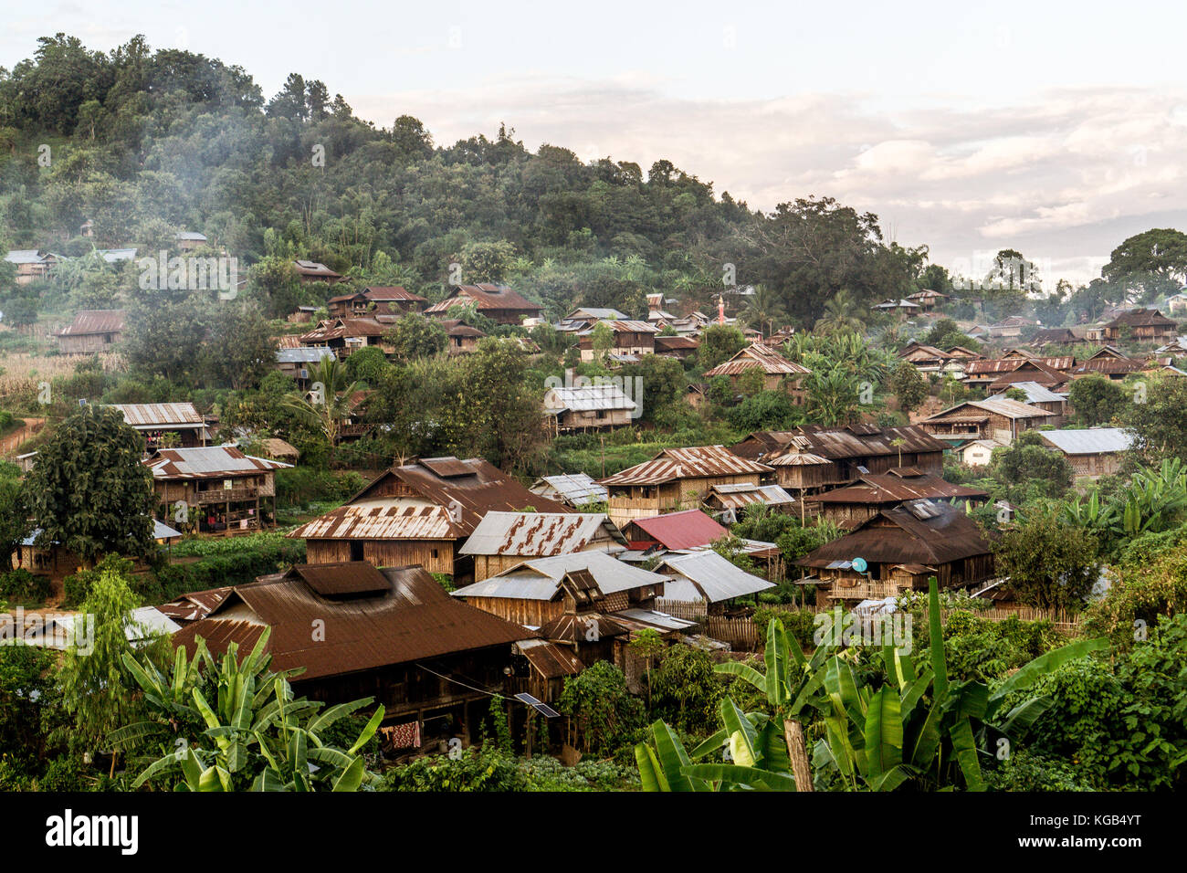 Hsipaw 3-Tageswanderung zum Shan Dörfer - Pan kam Dorf Stockfoto