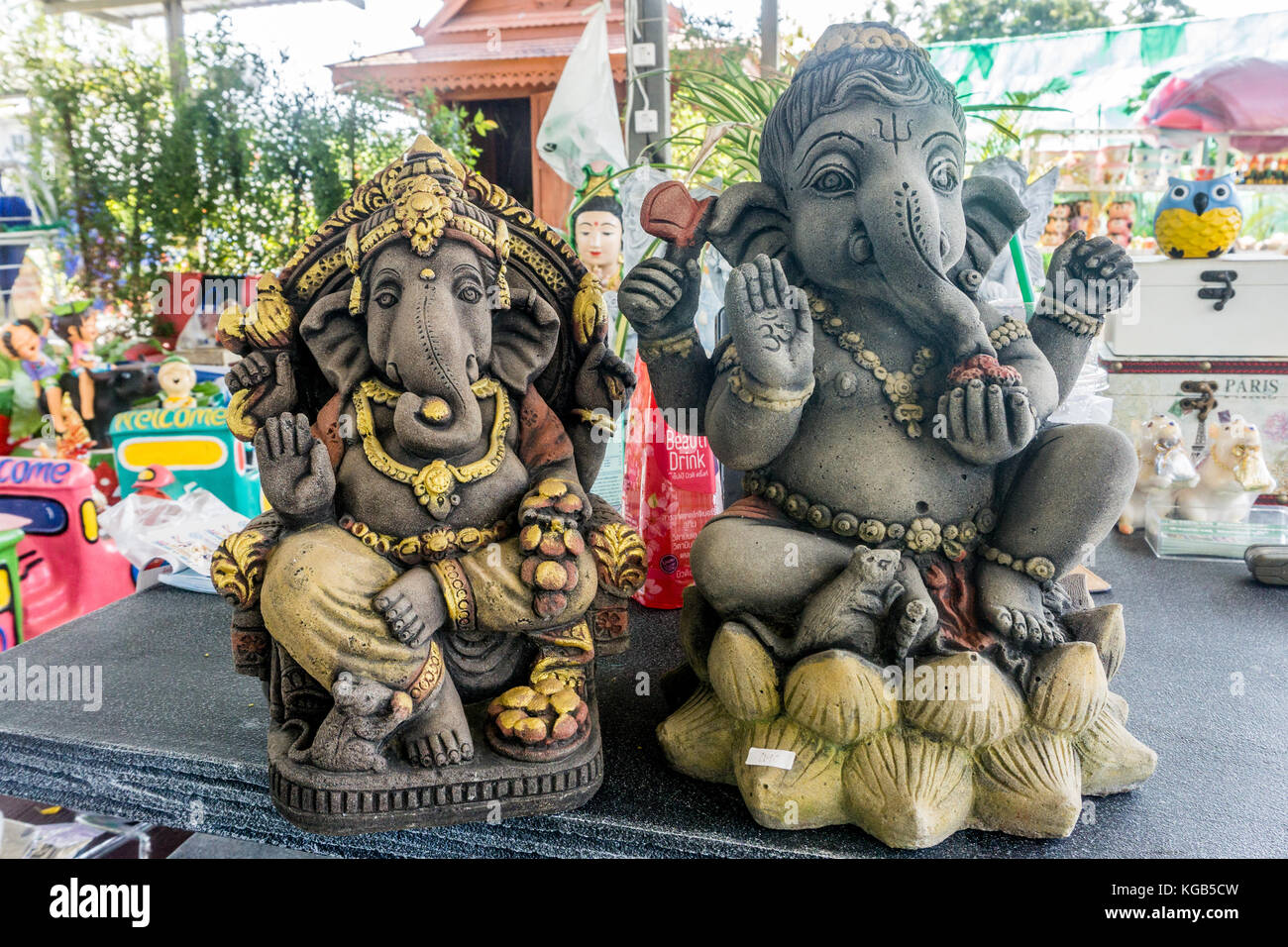 Chiang Rai, Thailand - Ganesh Statuen Stockfoto