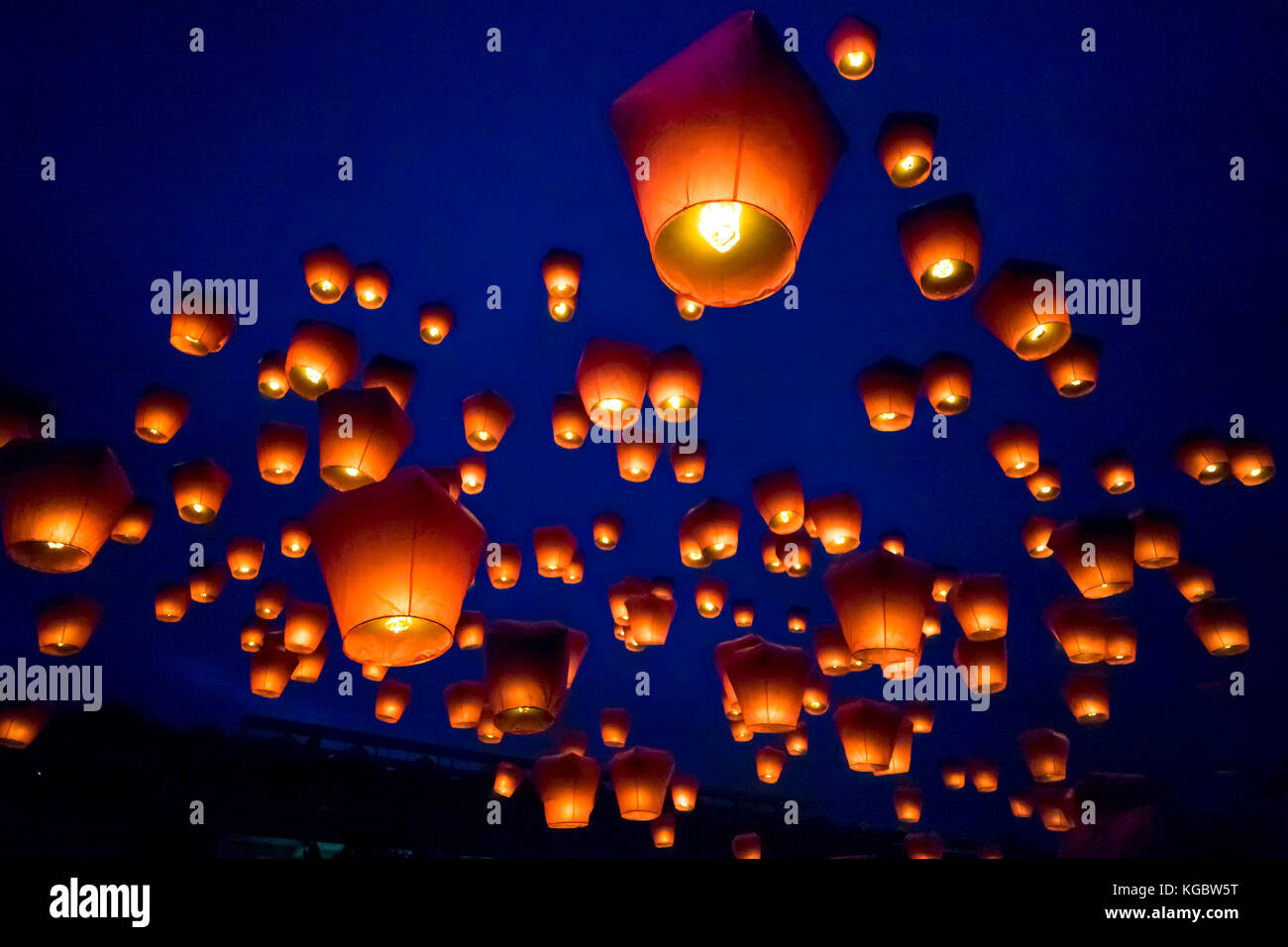 Pingsi sky lantern Festival in Taipei, Taiwan Stockfoto