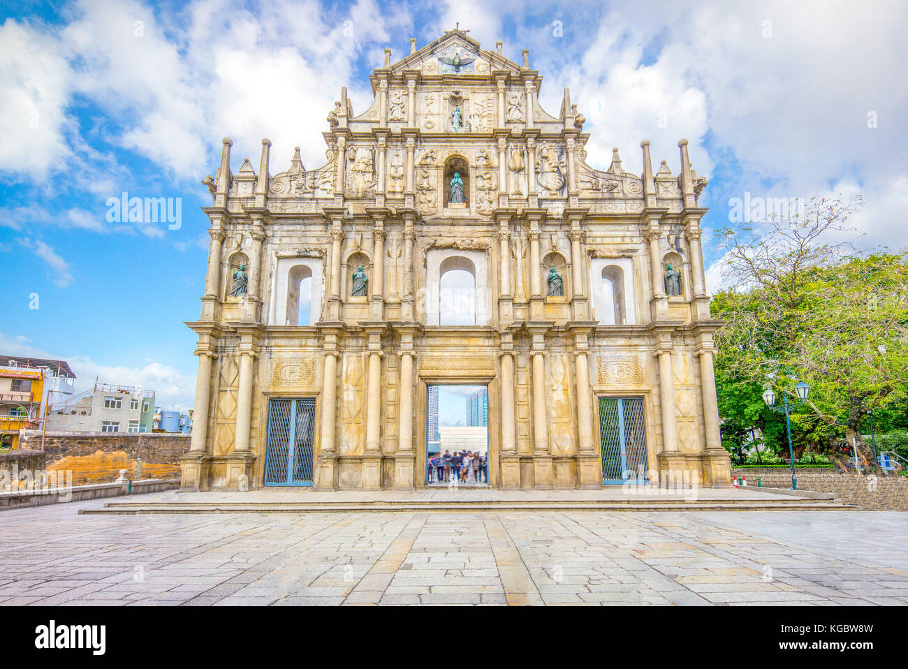 Ruinen von St. Paul's in Macau, China Stockfoto