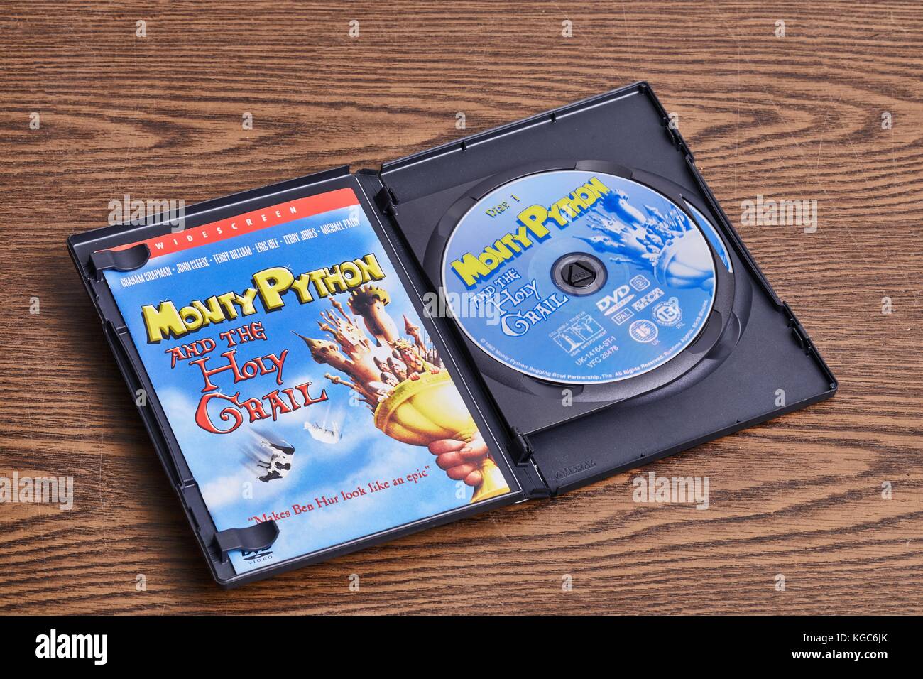 Monty Python and The Holy Grail DVD Stockfoto
