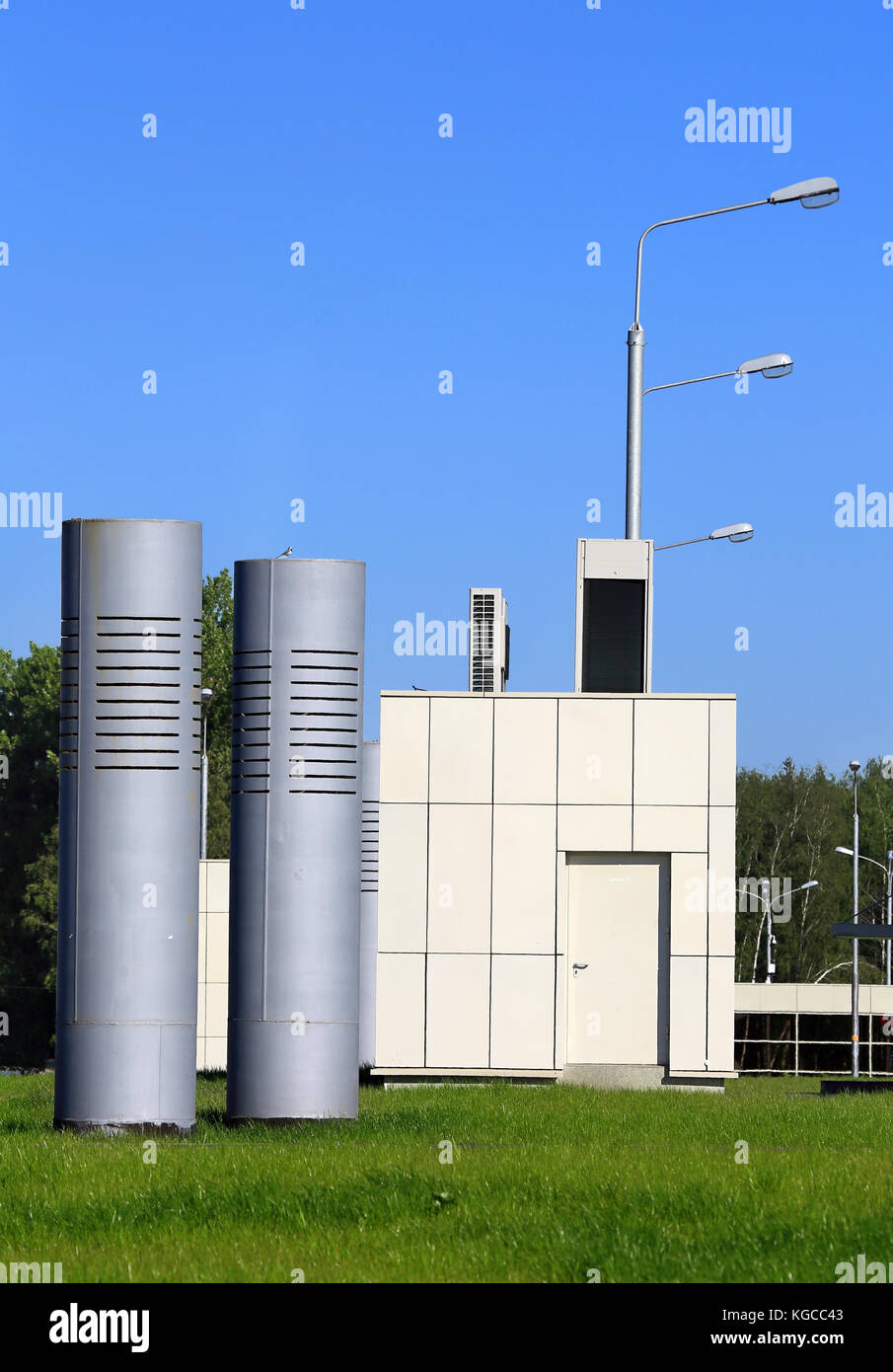 Technische Unterstützung Einrichtung einer industriellen Struktur Stockfoto