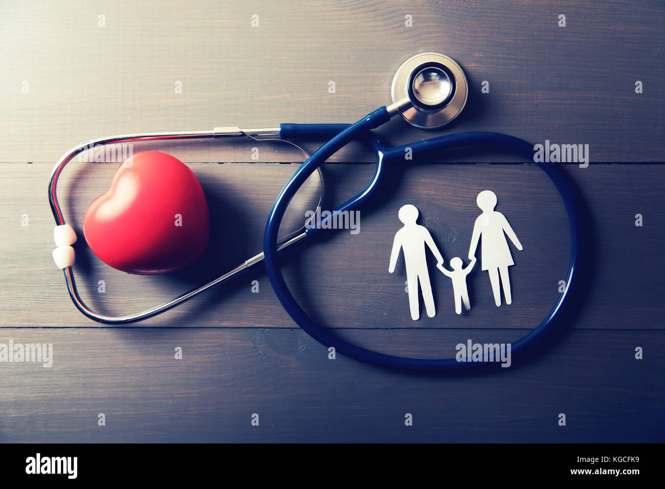 Familie Gesundheit und Versicherung Konzept Stockfoto