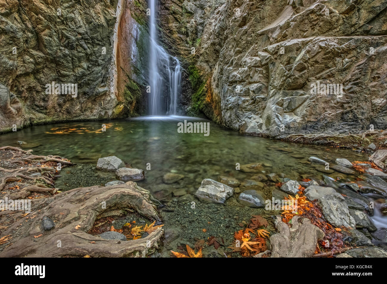 Millomeris-Wasserfall, Pano Platres, Limassol, Zypern Stockfoto