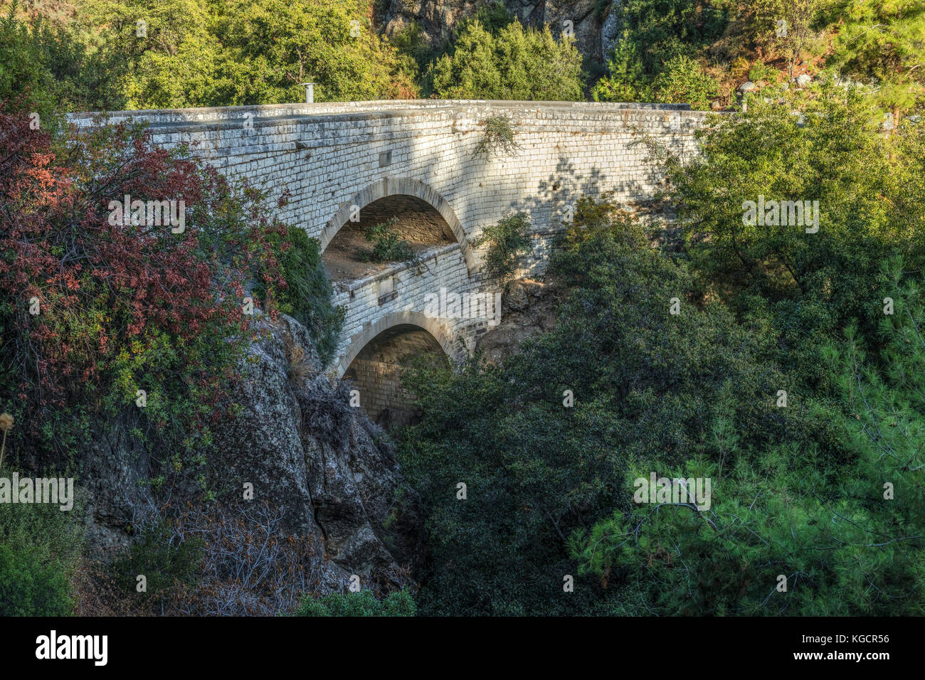 Doppelbrücke, Trimiklini, Limassol, Zypern Stockfoto