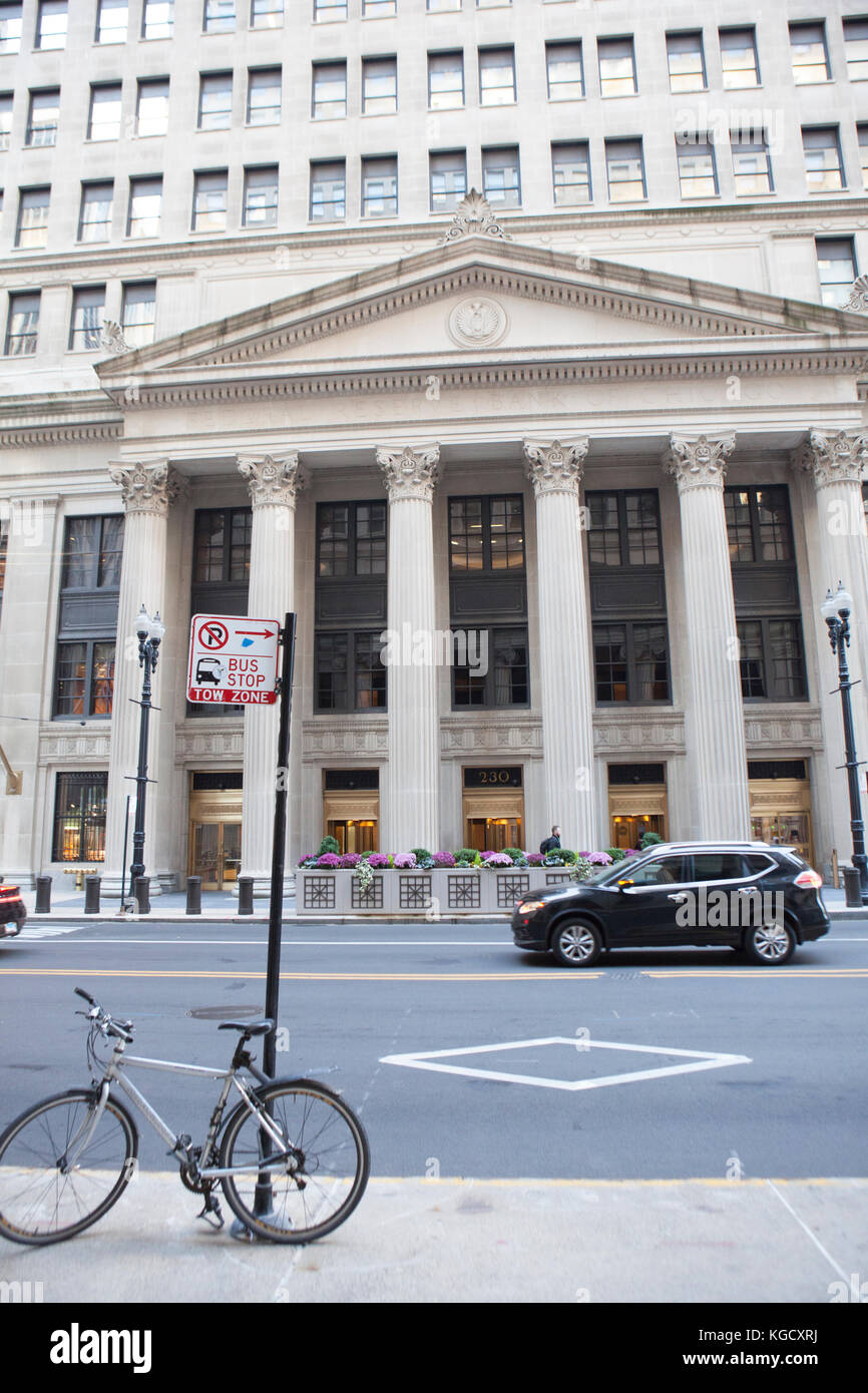 Ein Blick auf die Federal Reserve Bank in Chicago Stockfoto