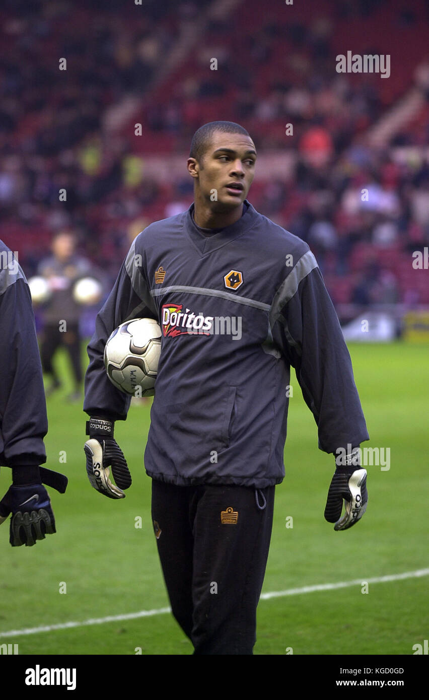 Teenage Torwart Carl Ikeme Middlesbrough v Wolverhampton Wanderers, 01. November 2003 Stockfoto