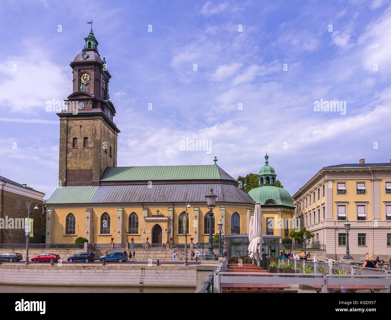 Ansicht des Deutschen Christinae Kirche in den Norra Hamngatan in Göteborg, Bohuslan County, Schweden. Stockfoto