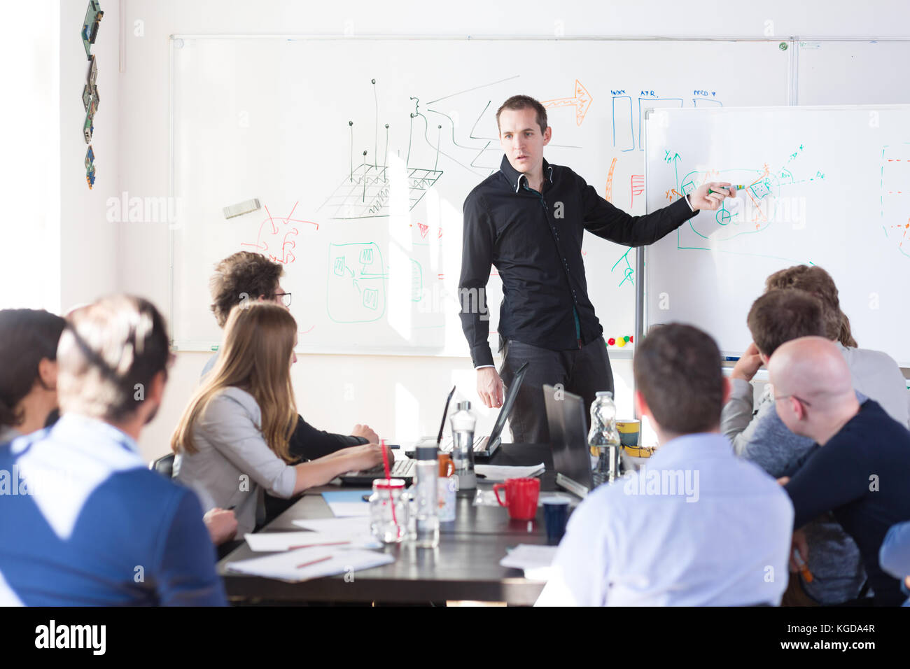 Entspannte it Business Startup Unternehmen Team Meeting. Stockfoto