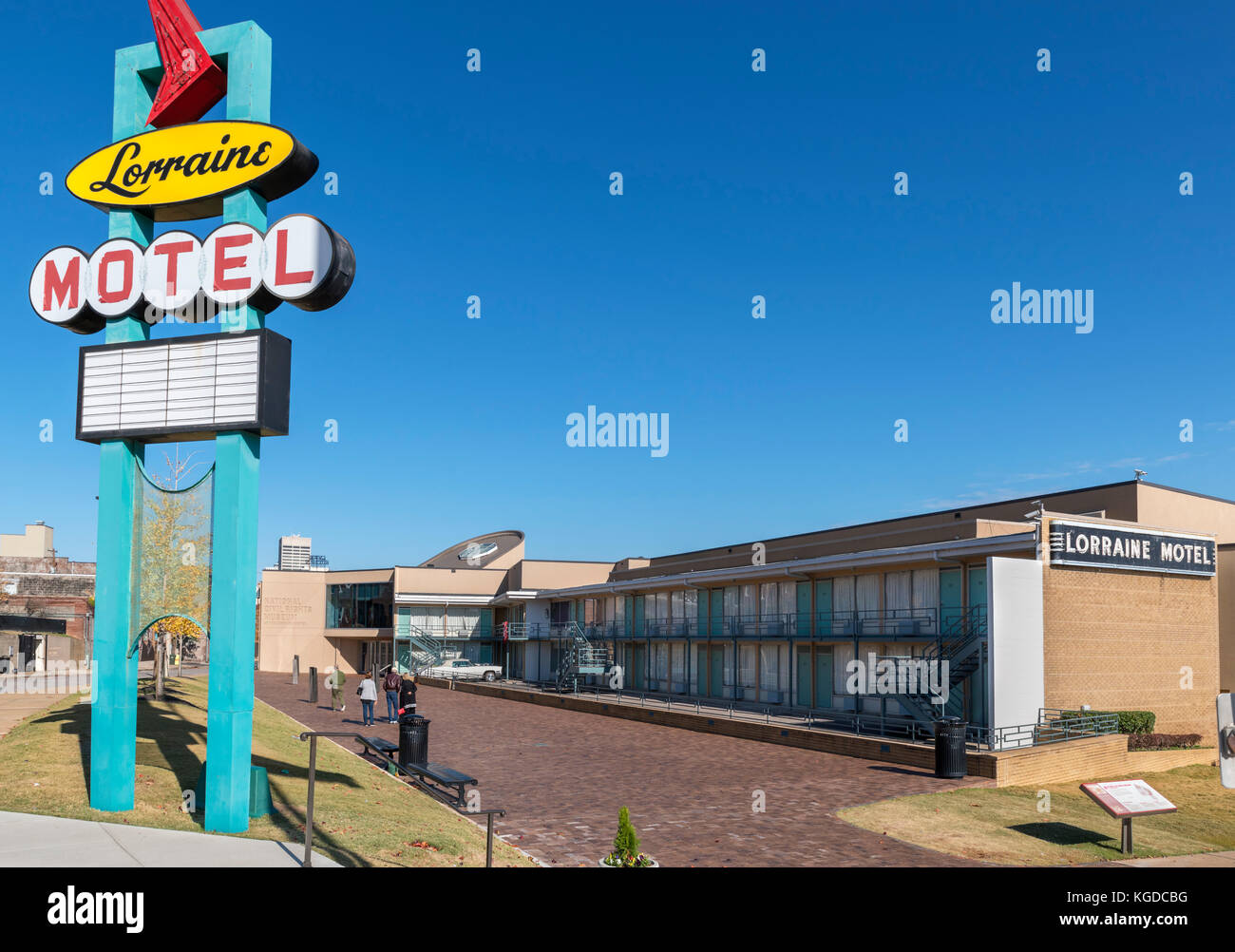 Die bürgerlichen Rechte Nationalmuseum im Lorraine Motel, Memphis, Tennessee, USA Stockfoto