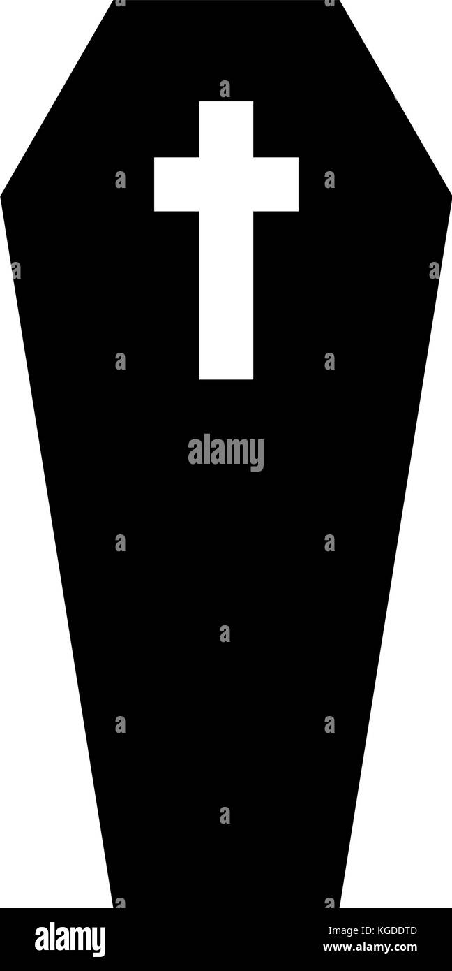 Sarg halloween Symbol auf weißem Hintergrund Stock Vektor