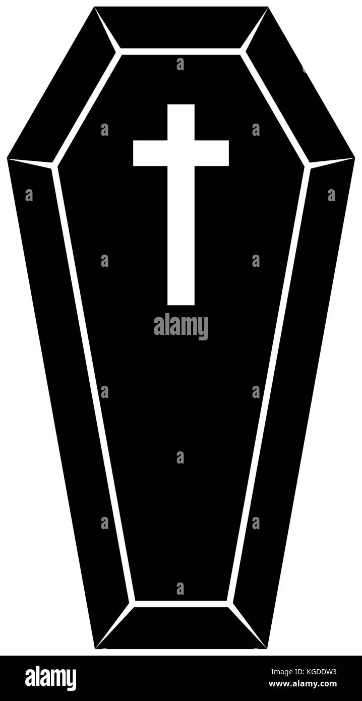 Sarg halloween Symbol auf weißem Hintergrund Stock Vektor