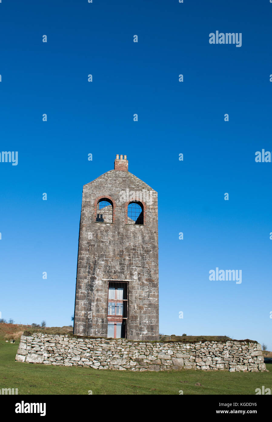 Cornish Bergbau Erbe an Schergen, Cornwall, Großbritannien Stockfoto