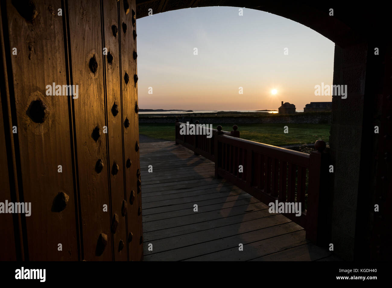 Parks Canada's Fortress Louisbourg National Historic Site in Cape Breton, Nova Scotia, Kanada. Stockfoto