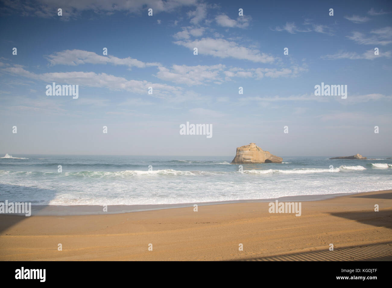 Miramar Beach, Biarritz, Frankreich Stockfoto