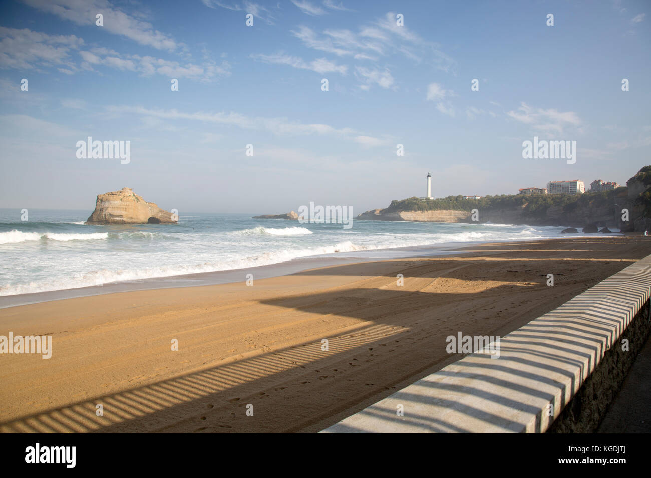 Miramar Beach, Biarritz, Frankreich Stockfoto