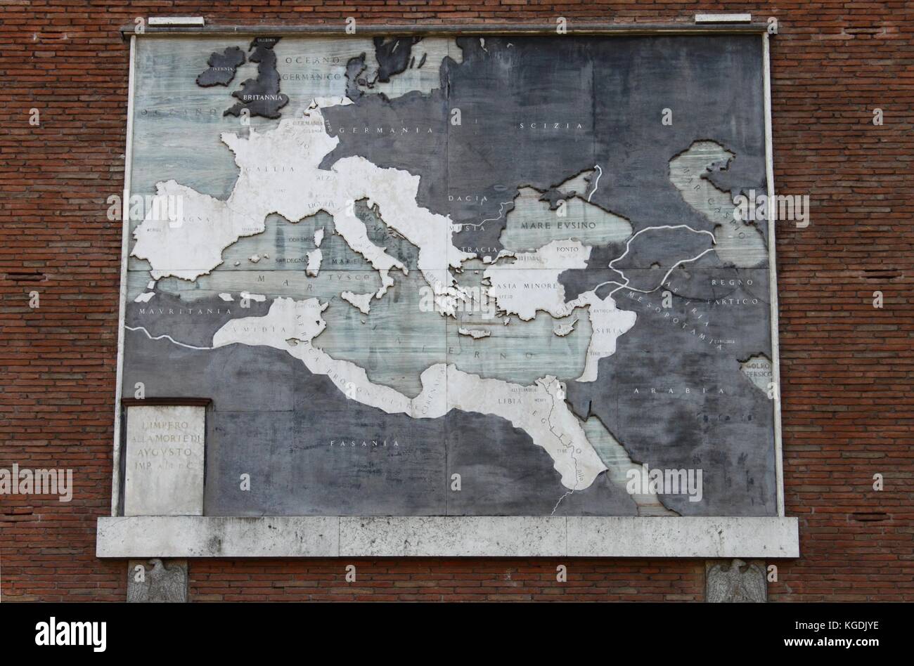 Karte des römischen Reiches in Rom, Italien Stockfoto